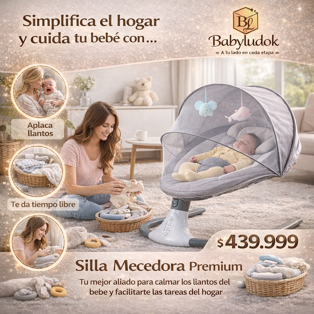 Silla Mecedora Musical Premium para Bebé – Babyludok