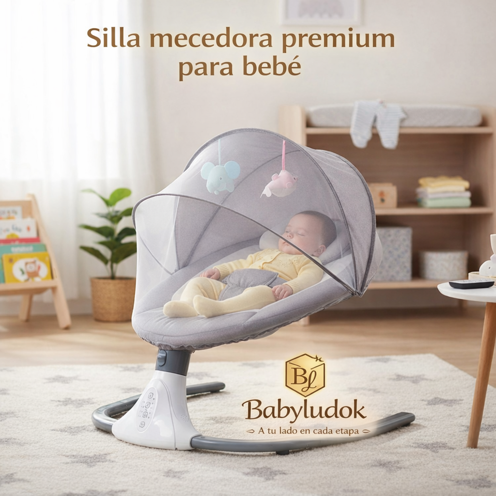 Silla Mecedora Musical Premium para Bebé – Babyludok