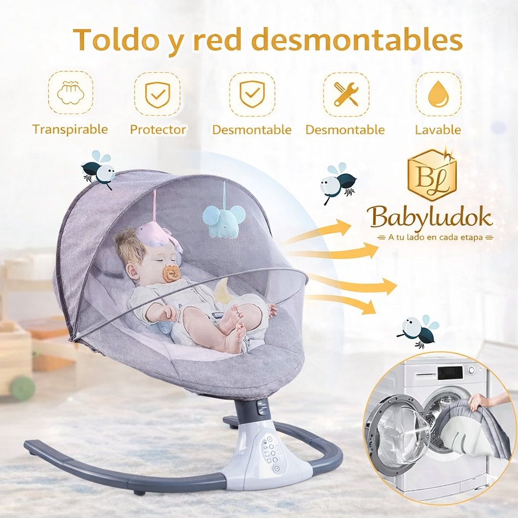 Silla Mecedora Musical Premium para Bebé – Babyludok