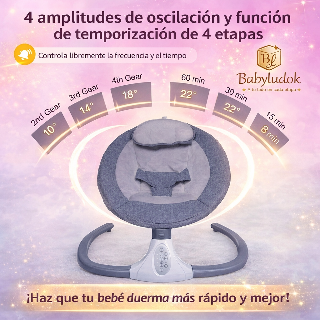 Silla Mecedora Musical Premium para Bebé – Babyludok