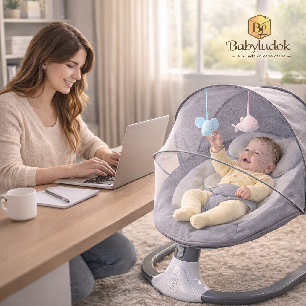 Silla Mecedora Musical Premium para Bebé – Babyludok