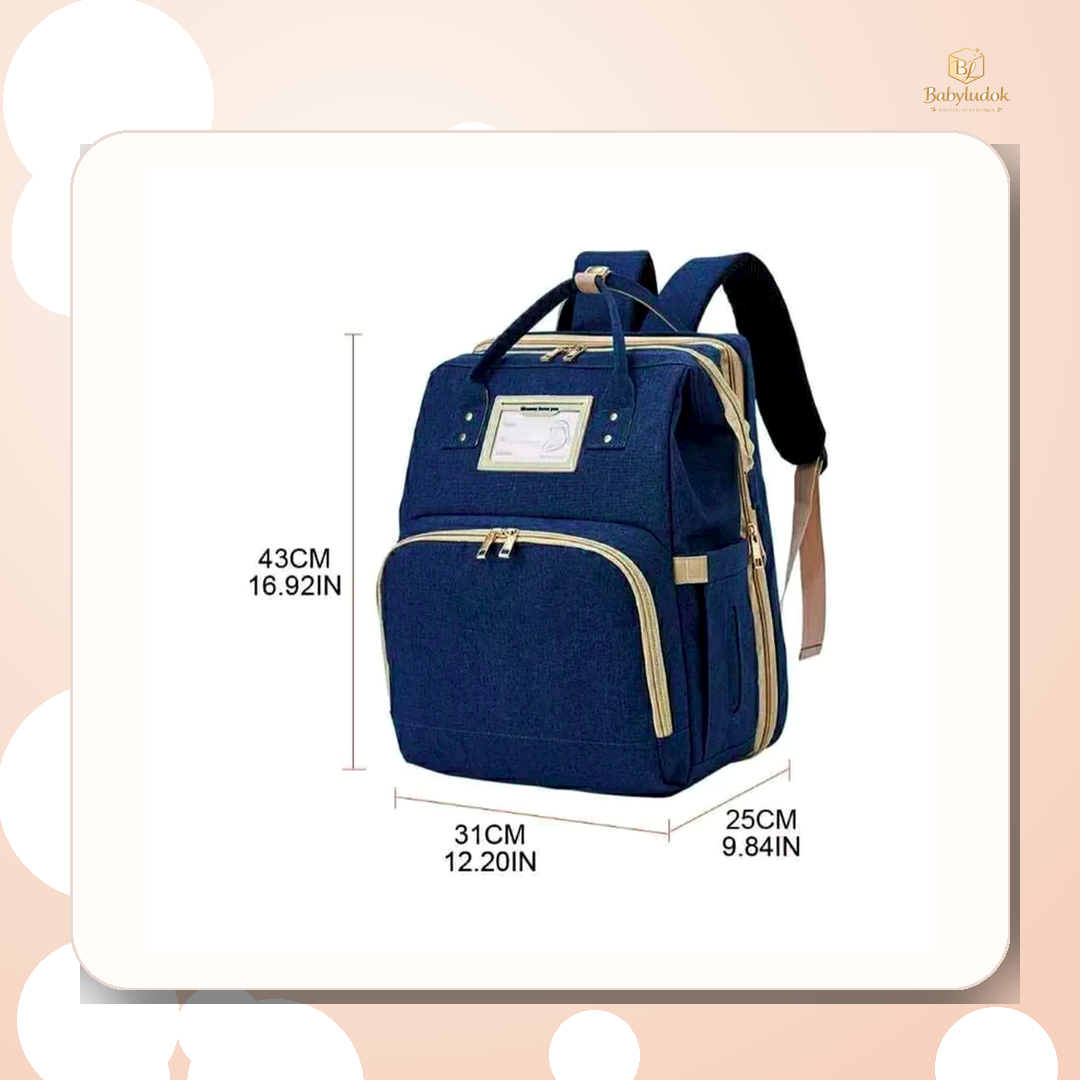 Mochila Pañalera 3 en 1 con Cambiador y Cuna Portátil