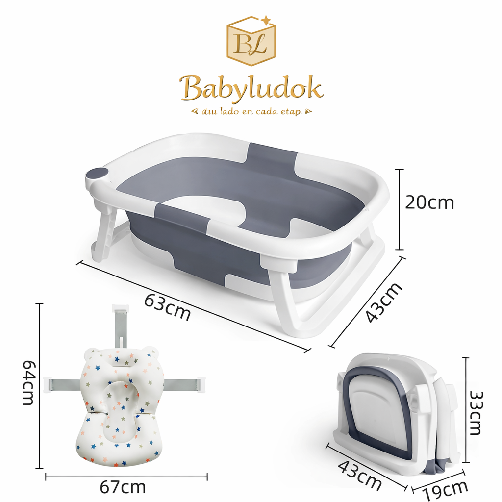BabyBath Pro™ – Tina Plegable con Termómetro